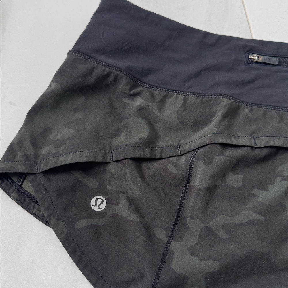 Lululemon Camouflage Speed Shorts